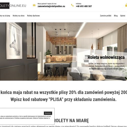 Plisa sterowana sznurkiem