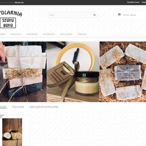 Sklep z organicznymi kosmetykami.