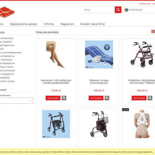 Czterokołowe podpórki i pasy lędźwiowe