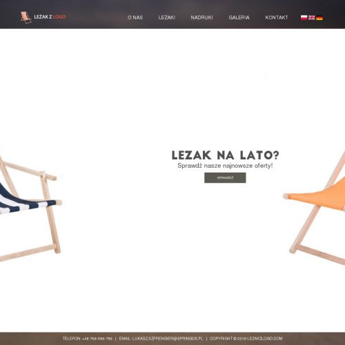 Leżak plażowy z nadrukiem na zamówienie