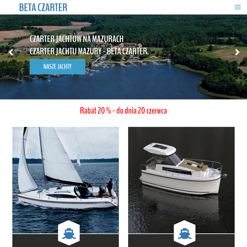 Czarter jachtów motorowych bez patentu - Mazury