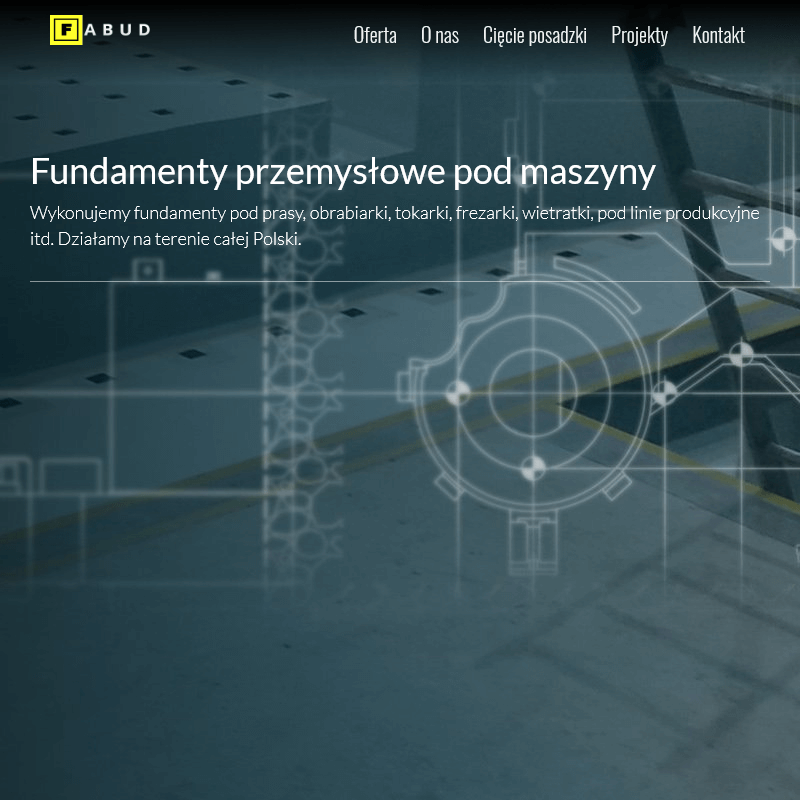 Fundament przemysłowy pod maszynę