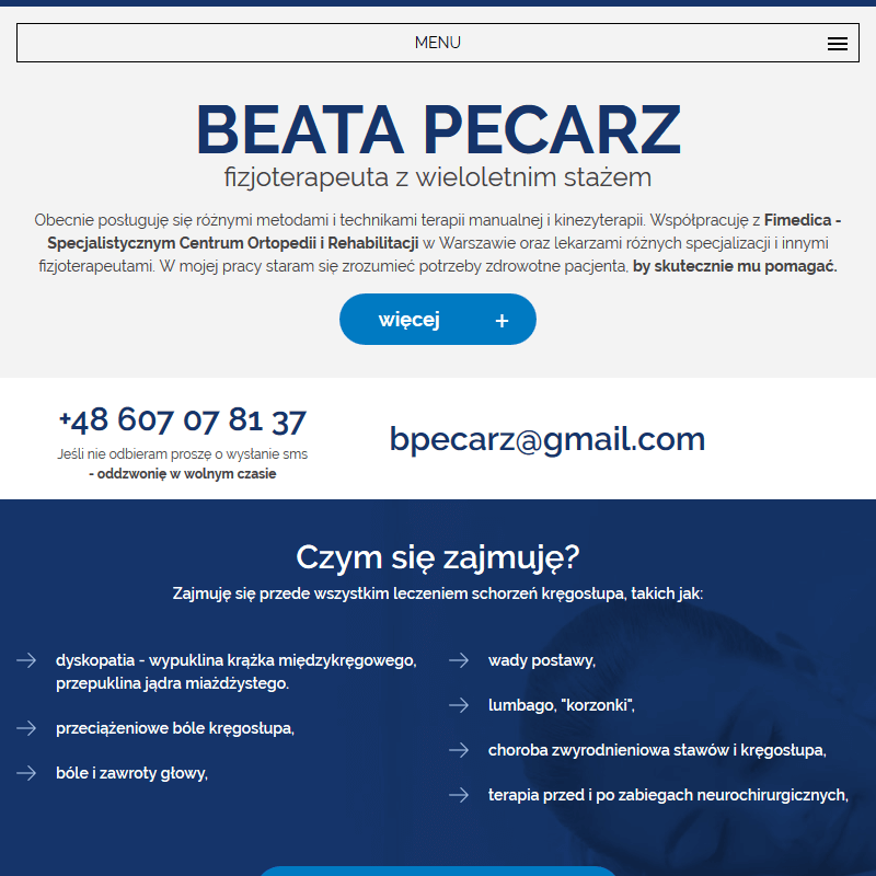 Dobry fizjoterapeuta dla dorosłych - Warszawa