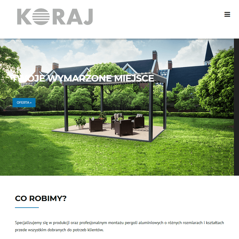 Nowoczesne aluminiowe pergole