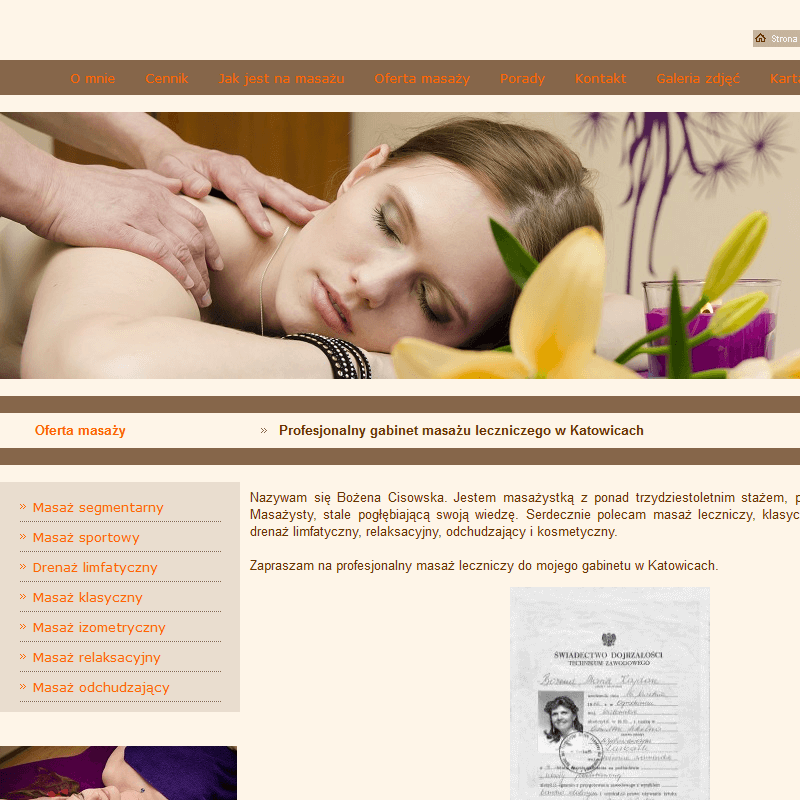 Profesjonalny gabinet masażu - Katowice